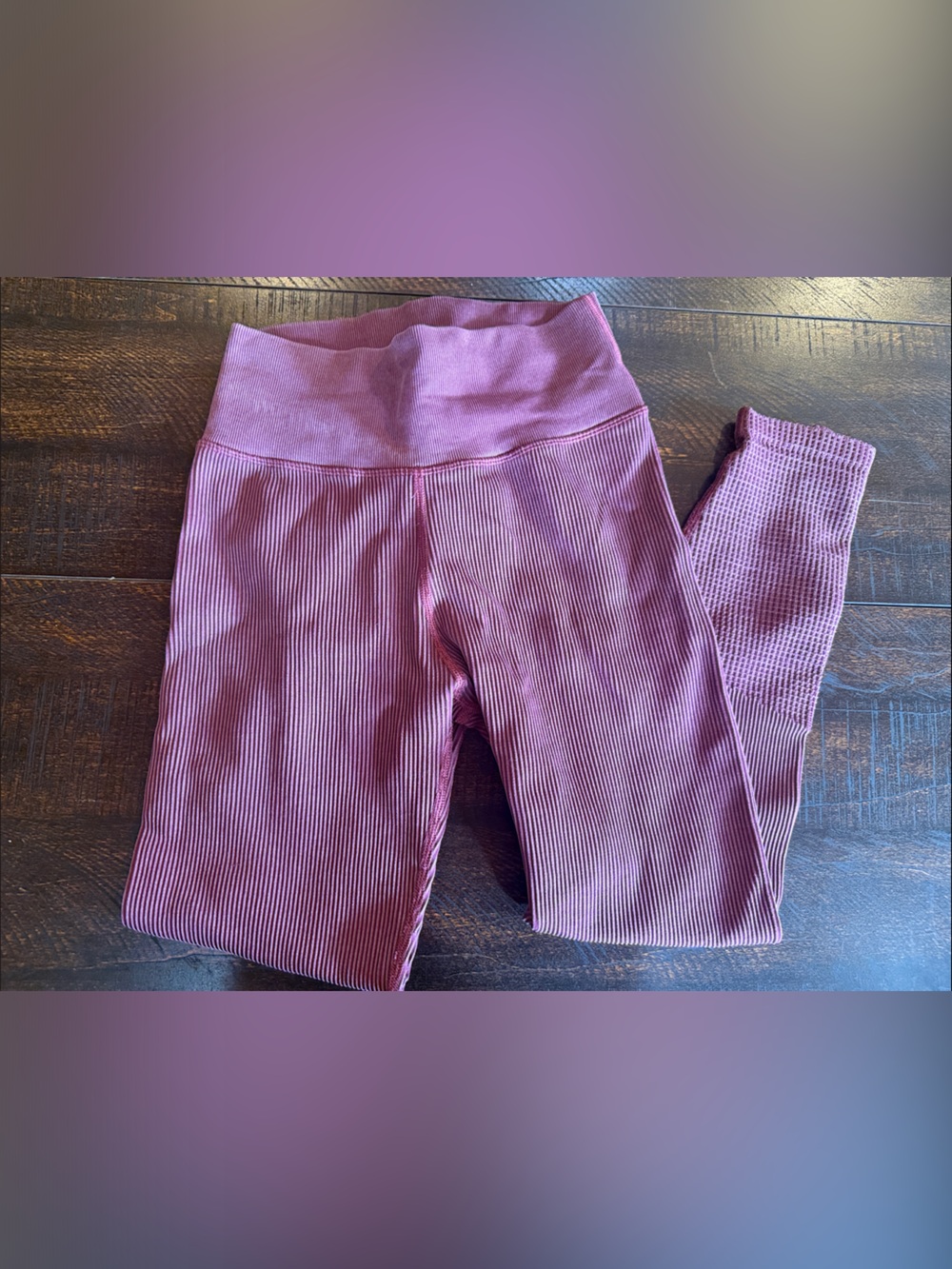 aerie Ribbed Leggings in Mauve